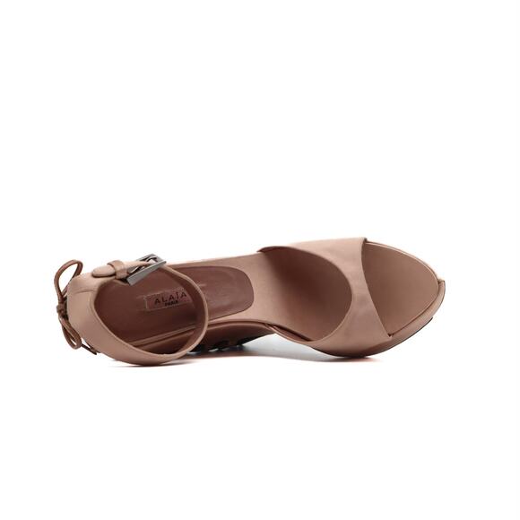 Alaïa Ballerina Coquette Lace Up Ankle Strap Wedges Size 37.5 - Picture 5 of 16